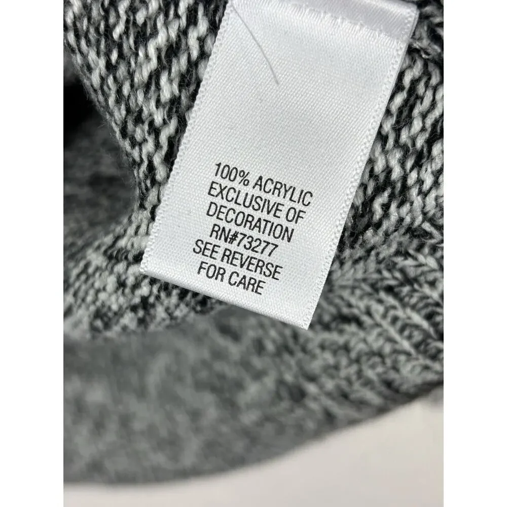 Croft‎ & Barrow Scottie Dog Sweater Gray Womens Large Preppy Granny Grandmacore